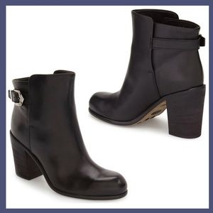 NEW $455 AGL Lindsey Block Heel Bootie‎ in Black [SZ 40 ] Made in Italy